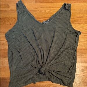 Mudd Olive Green Knotted Tank Top